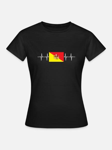 Italy Italian Sicily - Frauen T-Shirt - Schwarz