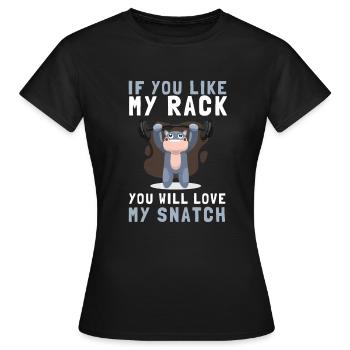 Weight Lifting Power Snatch - Frauen T-Shirt - Schwarz - Vorne - AI Model Female 172 dark (172cm)