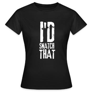 Weight Lifting Power Snatch - Frauen T-Shirt - Schwarz - Vorne - AI Model Female 172 dark (172cm)
