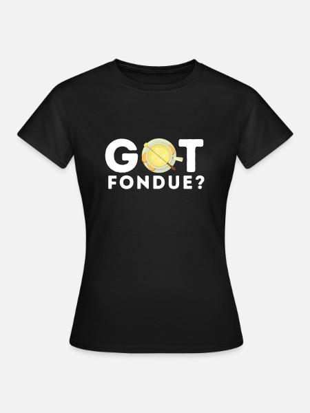Swiss Cheese Fondue - Frauen T-Shirt - Schwarz