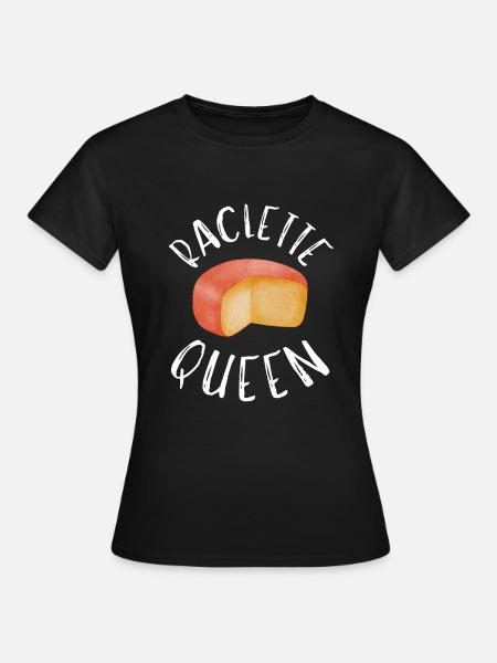 Swiss Cheese Fondue Raclette - Frauen T-Shirt - Schwarz