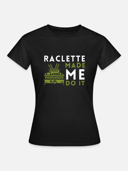 Swiss Cheese Fondue Raclette - Frauen T-Shirt - Schwarz