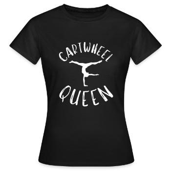 Cheerleader Tumbling Acrobat Cartwheel Mom - Frauen T-Shirt - Schwarz - Vorne - AI Model Female 172 dark (172cm)