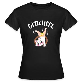 Cheerleader Tumbling Acrobat Cartwheel Mom - Frauen T-Shirt - Schwarz - Vorne - AI Model Female 172 dark (172cm)