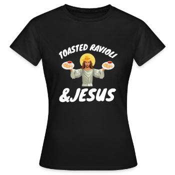 Raviolis grillés à St. Louis - T-shirt Femme - noir - Devant - AI Model Female 172 dark (172cm)