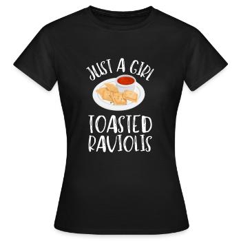 Raviolis grillés à St. Louis - T-shirt Femme - noir - Devant - AI Model Female 172 dark (172cm)