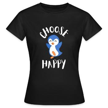 Journée internationale du bonheur - T-shirt Femme - noir - Devant - AI Model Female 172 dark (172cm)