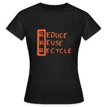 Recycle, I Love Recycling - Women's T-Shirt - black - Front - AI Model Female 172 dark (172cm)