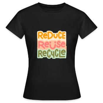 Recycle, I Love Recycling - Women's T-Shirt - black - Front - AI Model Female 172 dark (172cm)