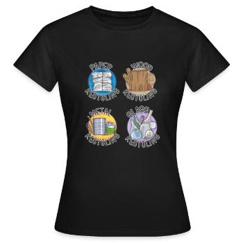 Recycle, I Love Recycling - Women's T-Shirt - black - Front - AI Model Female 172 dark (172cm)