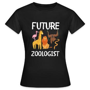 Future Zoologist Birthday Wildlife - T-shirt Femme - noir - Devant - AI Model Female 172 dark (172cm)