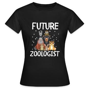 Future Zoologist Birthday Wildlife - T-shirt Femme - noir - Devant - AI Model Female 172 dark (172cm)