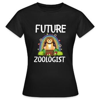 Future Zoologist Birthday Wildlife - T-shirt Femme - noir - Devant - AI Model Female 172 dark (172cm)