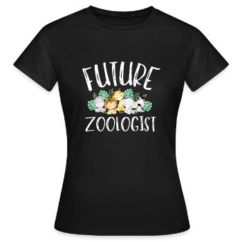 Future Zoologist Birthday Wildlife - T-shirt Femme - noir - Devant - AI Model Female 172 dark (172cm)