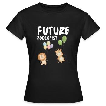 Future Zoologist Birthday Wildlife - T-shirt Femme - noir - Devant - AI Model Female 172 dark (172cm)