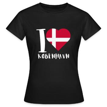 Kobenhavn Denmark Danish Kobenhaven Mermaid - Frauen T-Shirt - Schwarz - Vorne - AI Model Female 172 dark (172cm)