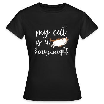 Fat Cat Obesity - Women's T-Shirt - black - Front - AI Model Female 172 dark (172cm)