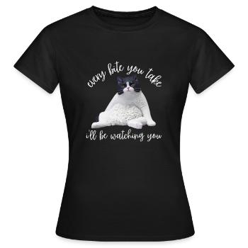 Fat Cat Obesity - Women's T-Shirt - black - Front - AI Model Female 172 dark (172cm)
