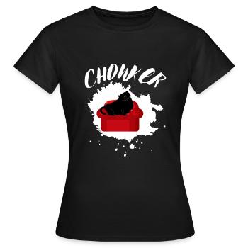 Chonk Cat Obesity - Women's T-Shirt - black - Front - AI Model Female 172 dark (172cm)