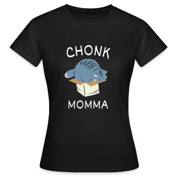 Chonk Cat Obesity - Women's T-Shirt - black - Front - AI Model Female 172 dark (172cm)