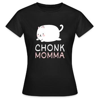 Chonk Cat Obesity - Women's T-Shirt - black - Front - AI Model Female 172 dark (172cm)