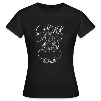 Chonk Cat Obesity - Women's T-Shirt - black - Front - AI Model Female 172 dark (172cm)