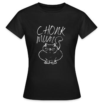 Chonk Cat Obesity - Women's T-Shirt - black - Front - AI Model Female 172 dark (172cm)