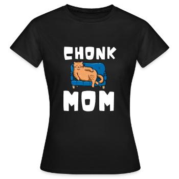 Chonk Cat Obesity - Women's T-Shirt - black - Front - AI Model Female 172 dark (172cm)