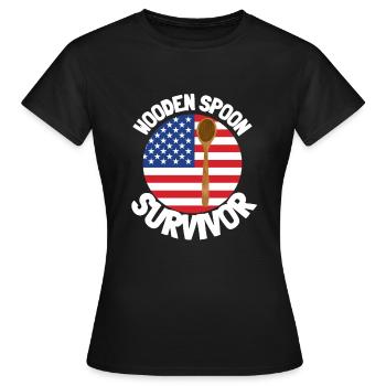 J’ai survécu à la cuillère de bois - Parenting - T-shirt Femme - noir - Devant - AI Model Female 172 dark (172cm)