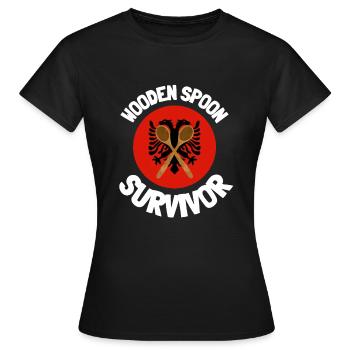 J’ai survécu à la cuillère de bois - Parenting - T-shirt Femme - noir - Devant - AI Model Female 172 dark (172cm)