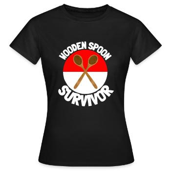 J’ai survécu à la cuillère de bois - Parenting - T-shirt Femme - noir - Devant - AI Model Female 172 dark (172cm)