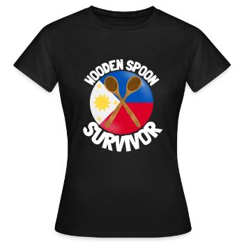 J’ai survécu à la cuillère de bois - Parenting - T-shirt Femme - noir - Devant - AI Model Female 172 dark (172cm)