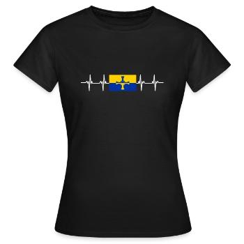 United Kingdom Durham Flag - Frauen T-Shirt - Schwarz - Vorne - AI Model Female 172 dark (172cm)