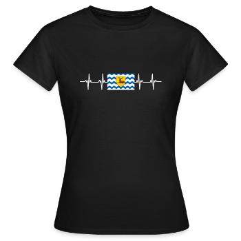 United Kingdom Hertfordshire Flag - Frauen T-Shirt - Schwarz - Vorne - AI Model Female 172 dark (172cm)