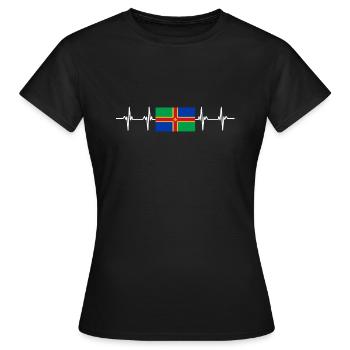 United Kingdom Lincolnshire Flag - Frauen T-Shirt - Schwarz - Vorne - AI Model Female 172 dark (172cm)