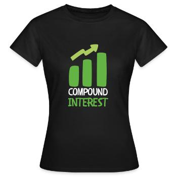 Investment Strategy Buy And Hold - Frauen T-Shirt - Schwarz - Vorne - AI Model Female 172 dark (172cm)