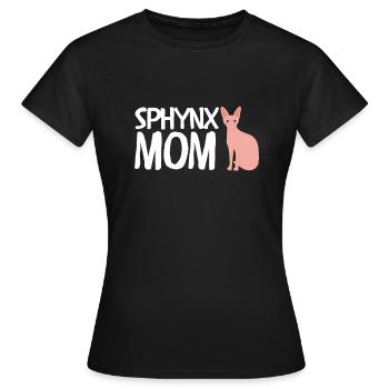 Sphynx Maman Chat Sans Poils Propriétaire de Chat - T-shirt Femme - noir - Devant - AI Model Female 172 dark (172cm)