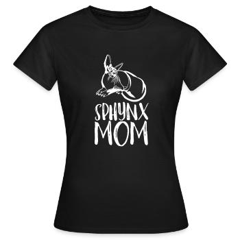 Sphynx Maman Chat Sans Poils Propriétaire de Chat - T-shirt Femme - noir - Devant - AI Model Female 172 dark (172cm)