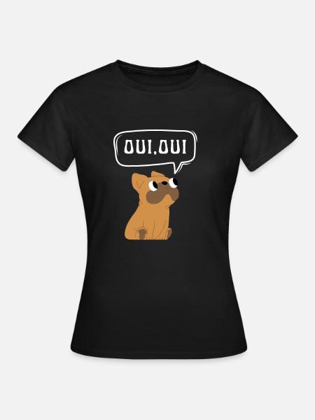 Oui Oui Merci - Frauen T-Shirt - Schwarz
