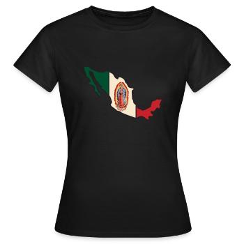 Notre-Dame de Guadalupe Vierge Marie - T-shirt Femme - noir - Devant - AI Model Female 172 dark (172cm)