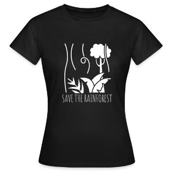 Save The Rainforest - Women's T-Shirt - black - Front - AI Model Female 172 dark (172cm)