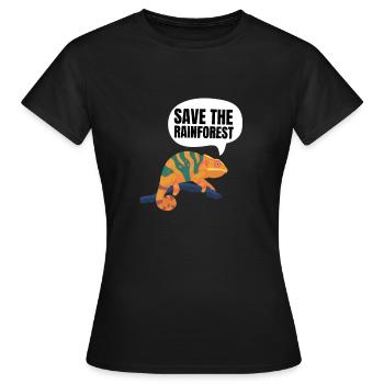 Save The Rainforest - Women's T-Shirt - black - Front - AI Model Female 172 dark (172cm)