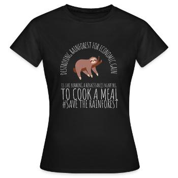 Save The Rainforest - Women's T-Shirt - black - Front - AI Model Female 172 dark (172cm)