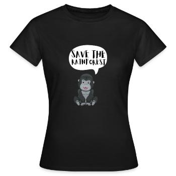 Save The Rainforest - Women's T-Shirt - black - Front - AI Model Female 172 dark (172cm)