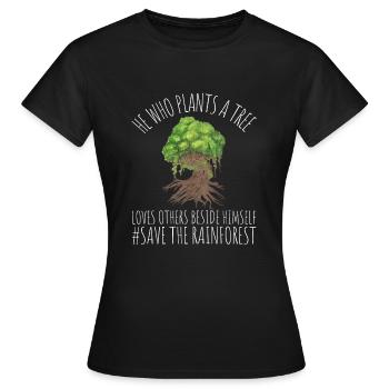 Save The Rainforest - Women's T-Shirt - black - Front - AI Model Female 172 dark (172cm)