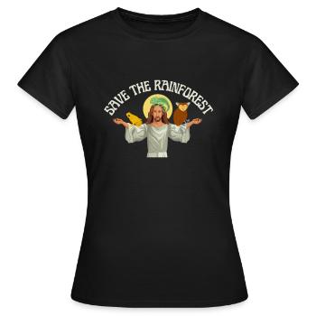 Save The Rainforest - Women's T-Shirt - black - Front - AI Model Female 172 dark (172cm)