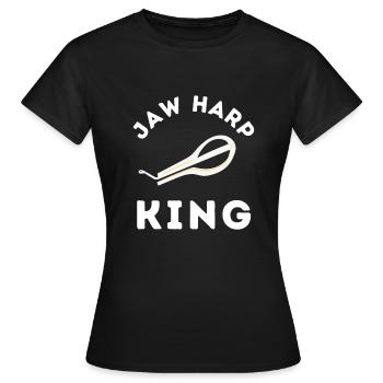 Jew Mouth Harp Jaw Harp Bass - Women's T-Shirt - black - Front - AI Model Female 172 dark (172cm)