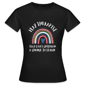 Play Therapist - Recreational Therapy Therapist RT - Women's T-Shirt - black - Front - AI Model Female 172 dark (172cm)