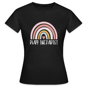 Thérapeute du jeu - Thérapeute en récréothérapie RT - T-shirt Femme - noir - Devant - AI Model Female 172 dark (172cm)