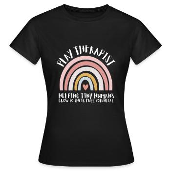 Thérapeute du jeu - Thérapeute en récréothérapie RT - T-shirt Femme - noir - Devant - AI Model Female 172 dark (172cm)
